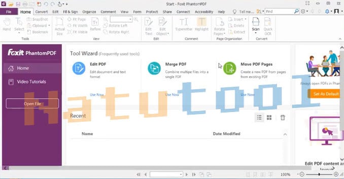 alt text: Giao diện phần mềm Foxit PhantomPDF