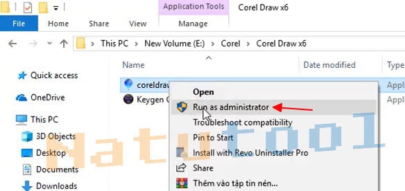 Chạy file setup Corel X6
