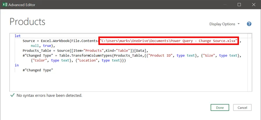 Thay Đổi Nguồn Dữ Liệu Trong Power Query: 3 Cách Đơn Giản Advanced Editor trong Power Query