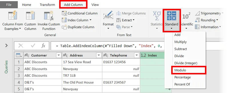 Hướng Dẫn Bỏ Sao Lưu Dữ Liệu Trong Một Cột Với Power Query Thêm cột Index