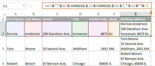 Nối Chuỗi trong Excel: Hướng Dẫn Chi Tiết và Toàn Diện Ví dụ nối với ngắt dòng
