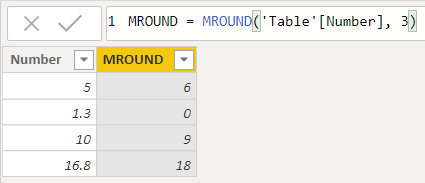 Hàm MROUND trong Power BI: Làm tròn số tới bội số gần nhất Ví dụ hàm MROUND trong Power BI