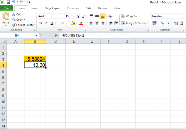 Kết quả làm tròn số với n=-1