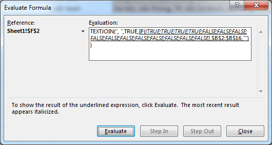 Mảng điều kiện được chuyển đổi thành TRUE và FALSE