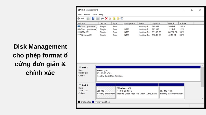 Cửa sổ Disk Management