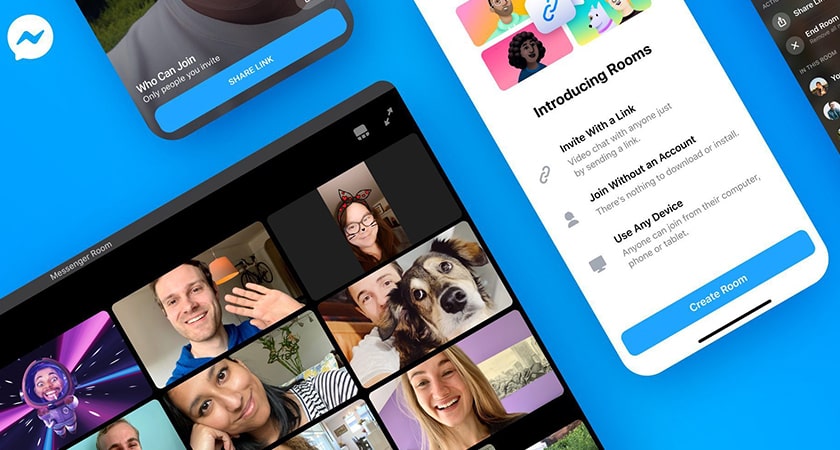 Giao diện Facebook Rooms