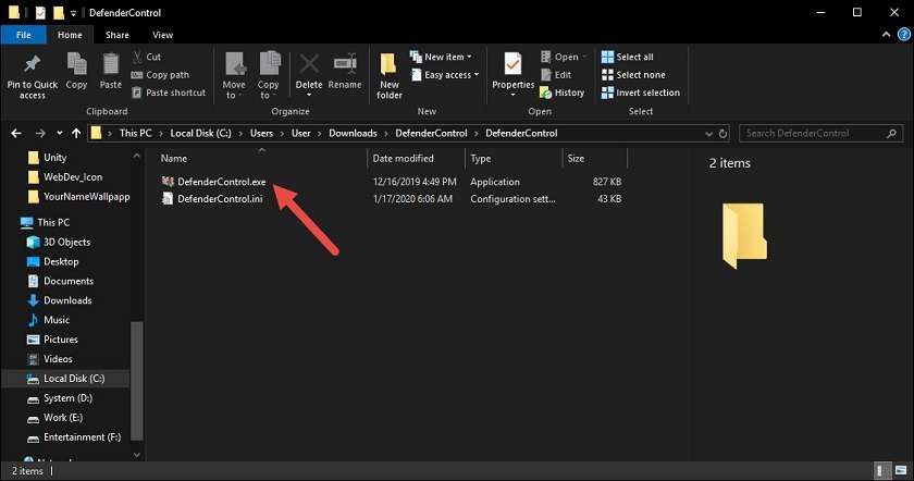 Giao diện Defender Control