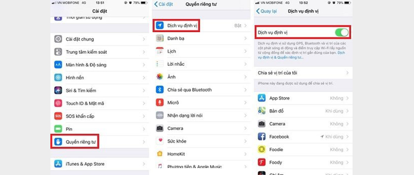 Kích hoạt dịch vụ định vị trên iPhone để chia sẻ vị trí