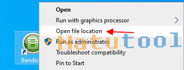 Mở thư mục cài đặt