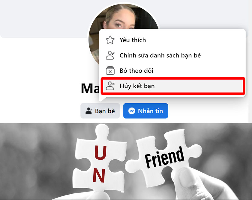 Hủy lời mời kết bạn