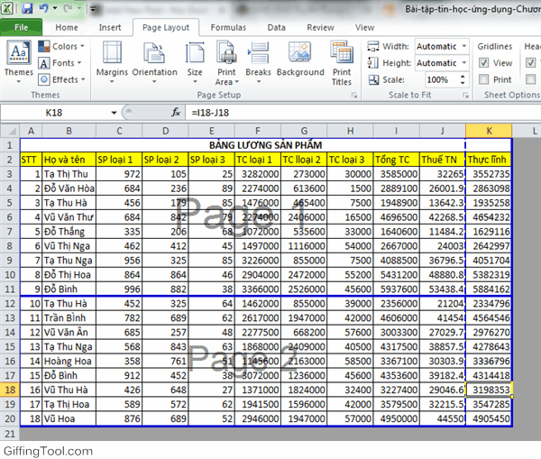 Animation showing the process of removing a manual page break in Excel