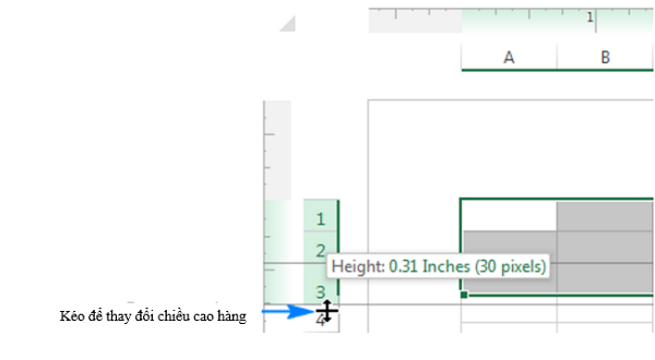 Kéo thay đổi chiều cao hàng