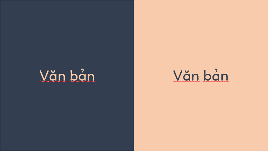 Phối Màu PowerPoint: Bí Quyết Thiết Kế Slide Chuyên Nghiệp Ví dụ về màu sắc và văn bản