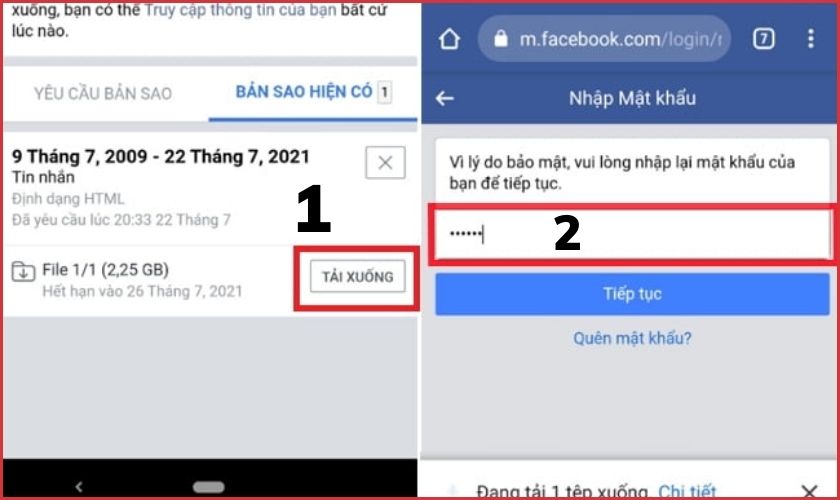Xác nhận mật khẩu Facebook