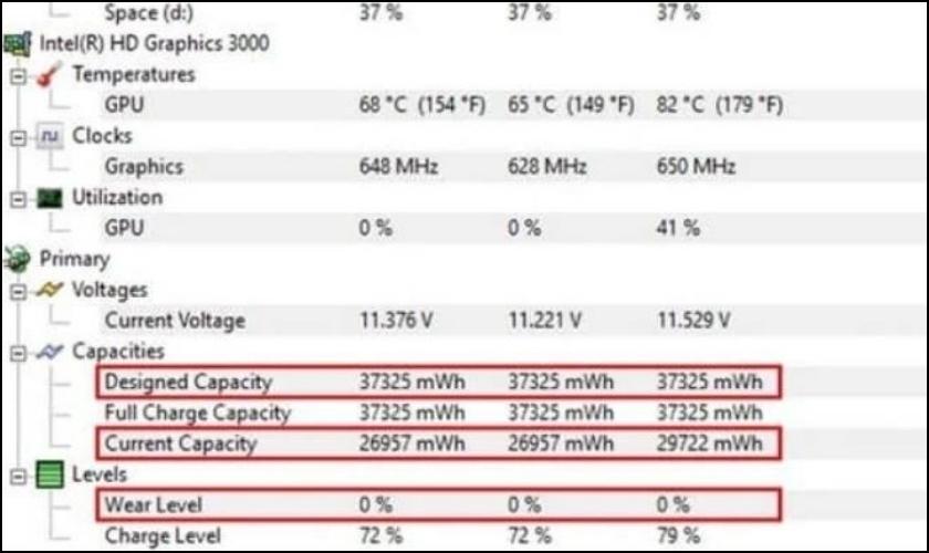 Kiểm tra thông số pin trong CPUID HWMonitor