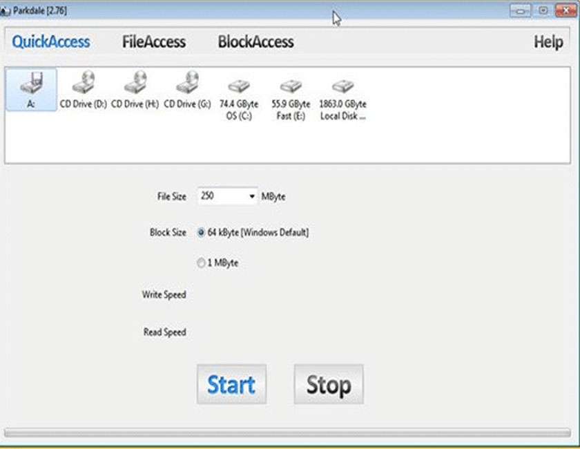 Phần mềm test SSD Parkdale (Windows, mac OS, Android, Linux)