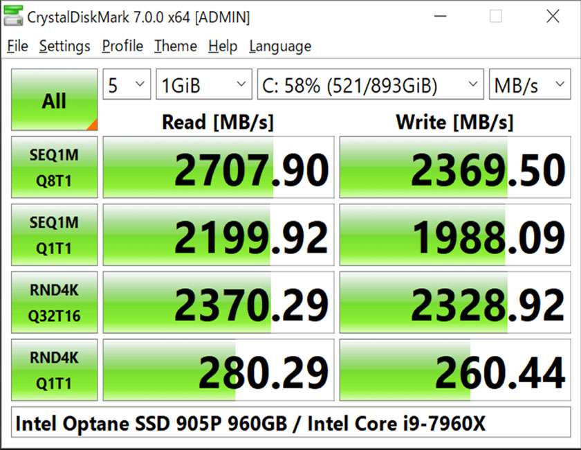 Phần mềm kiểm tra tốc độ SSD CrystalDiskMark (Windows)
