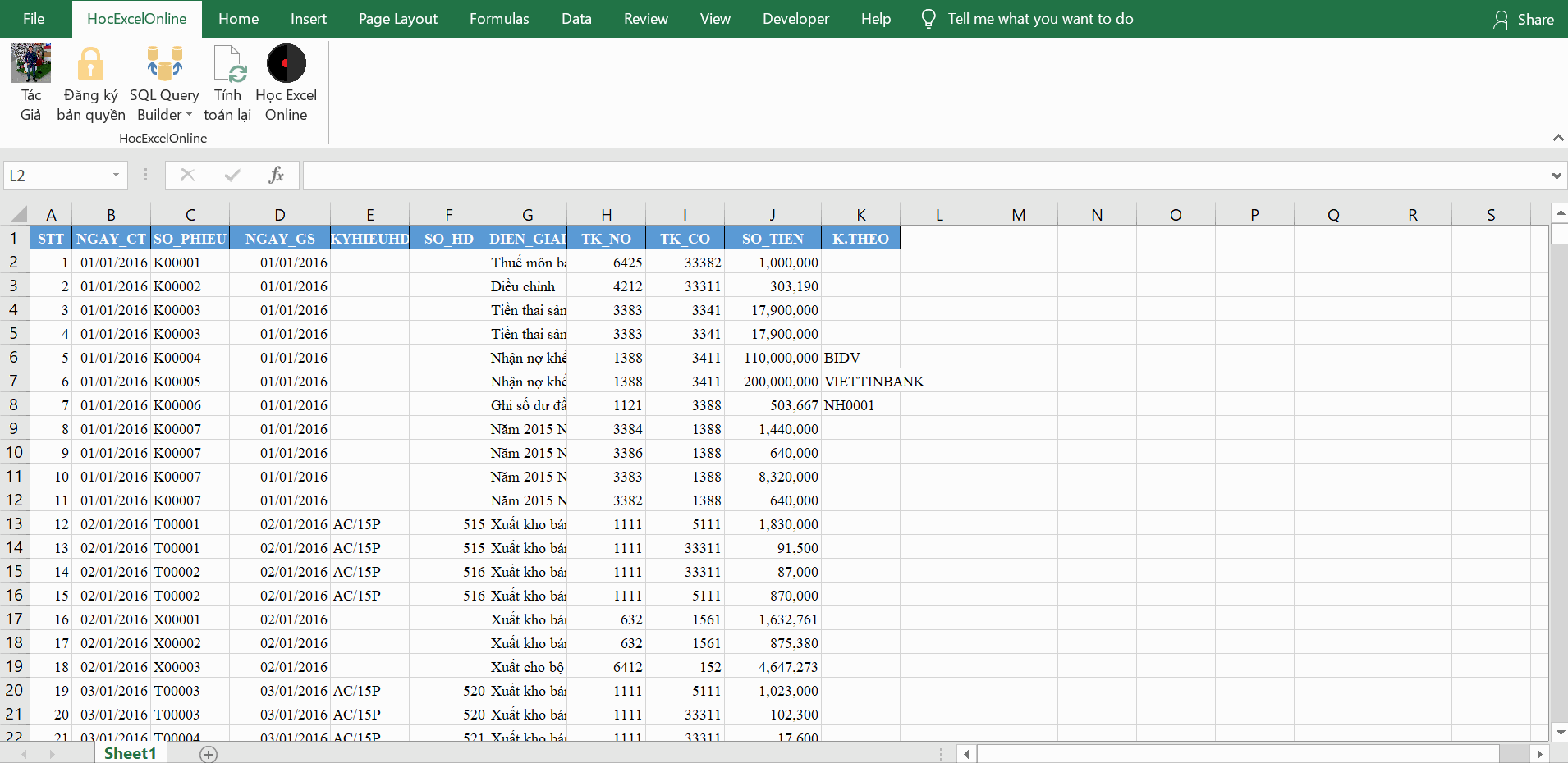 Mô tả cách sử dụng hàm HeoUnique để lọc dữ liệu không trùng lặp