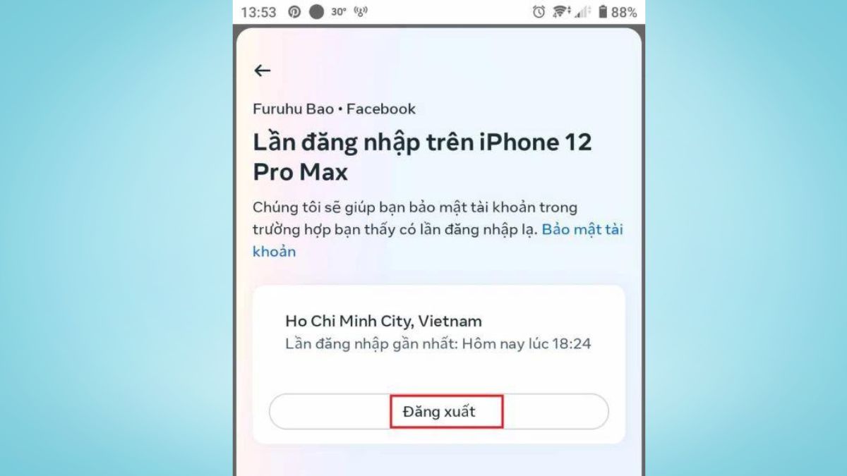 Đăng xuất khỏi các thiết bị trên điện thoại