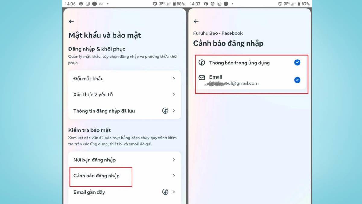 Cách nhận thông báo khi có người tự ý đăng nhập Facebook mình bước 2
