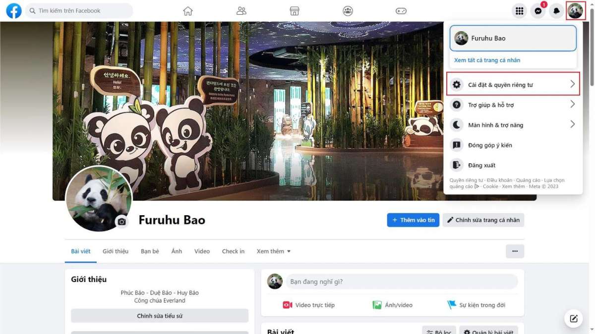 Cách kiểm tra lịch sử đăng nhập FB trên máy tính bước 1