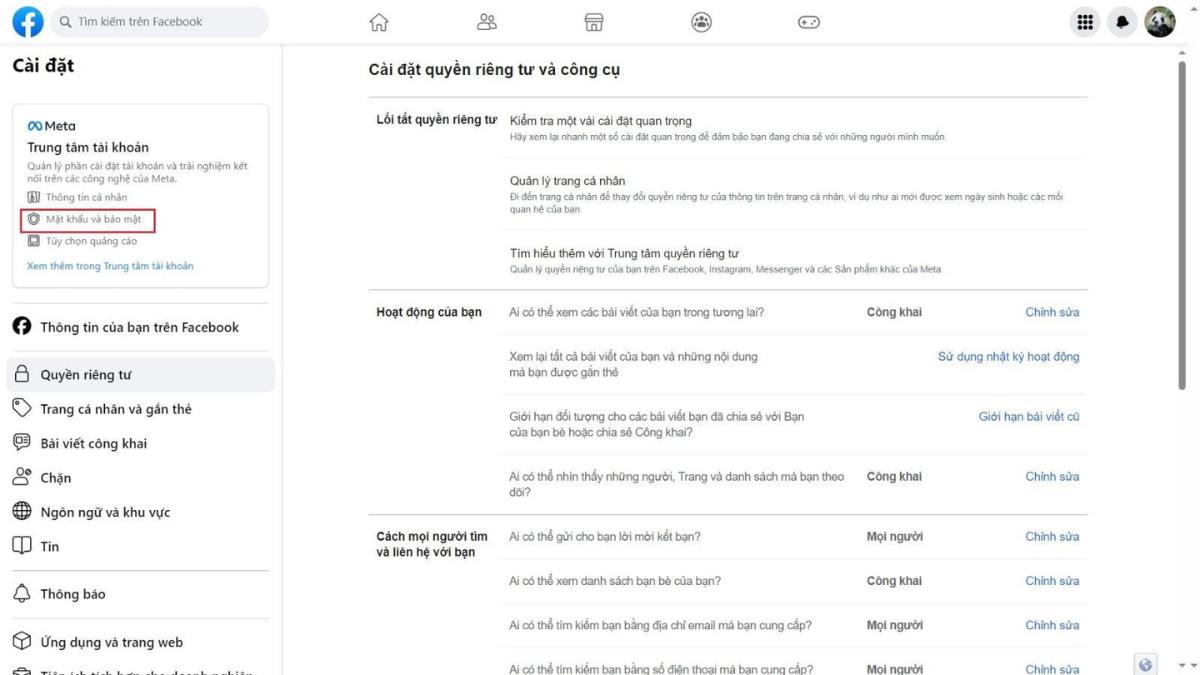 Cách kiểm tra lịch sử đăng nhập Facebook trên máy tính bước 3