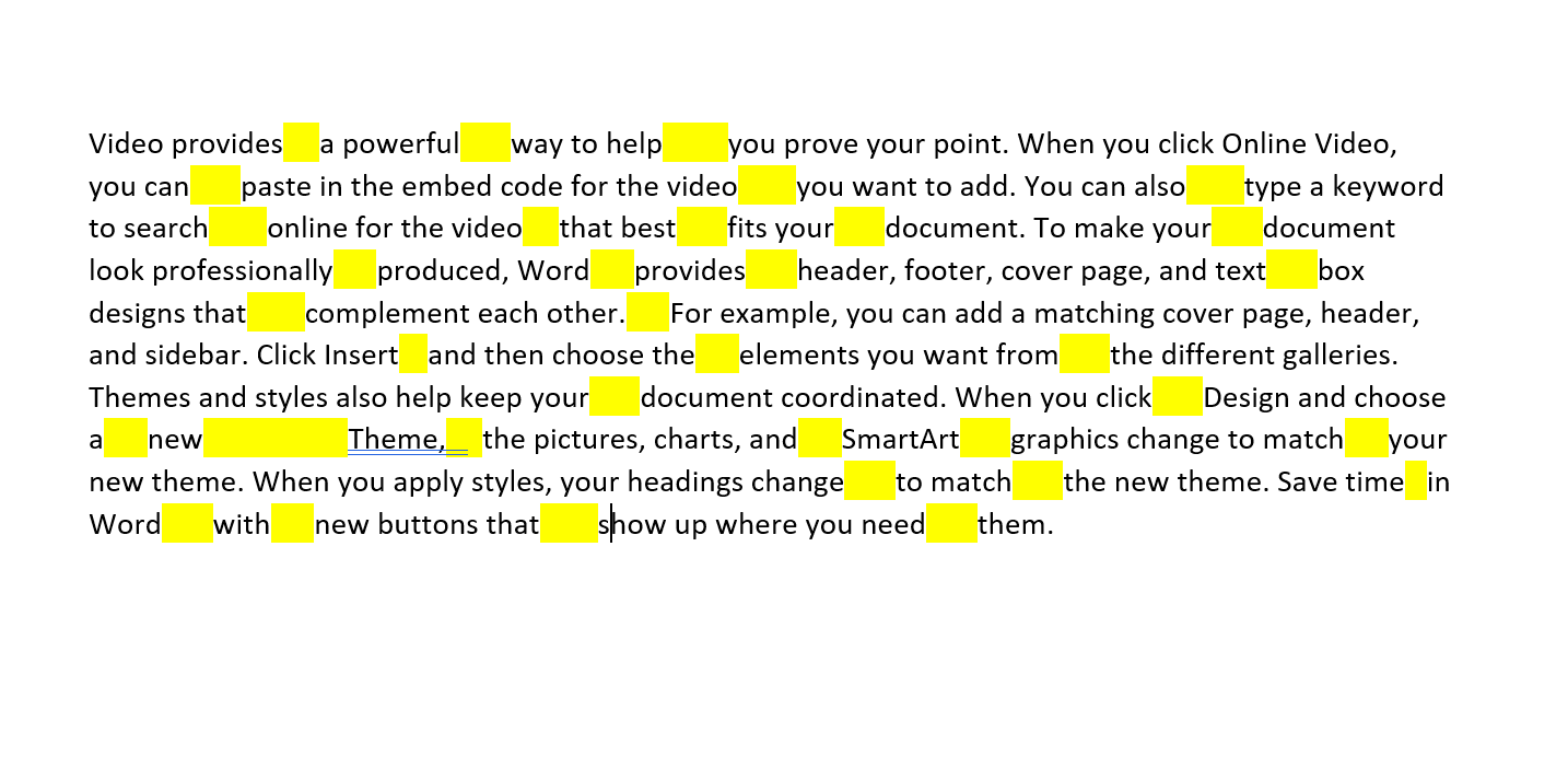 Mô tả cách xóa khoảng trắng thừa trong Word