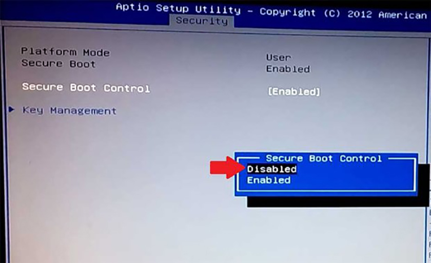 Tắt Secure Boot trong BIOS