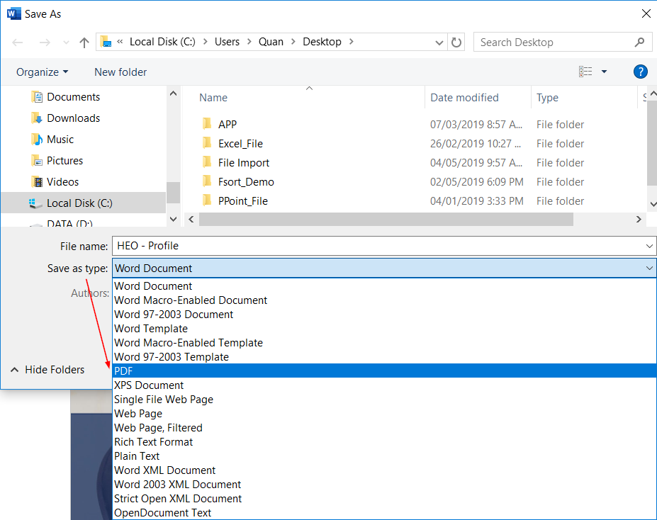 Chỉnh Sửa File PDF Dễ Dàng Với Microsoft Word Lưu file Word dưới dạng PDF