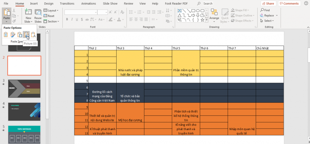Sao chép dữ liệu Excel dưới dạng hình ảnh