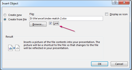 Liên kết file Excel với PowerPoint