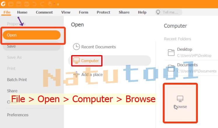 Mở file PDF trên Foxit Reader