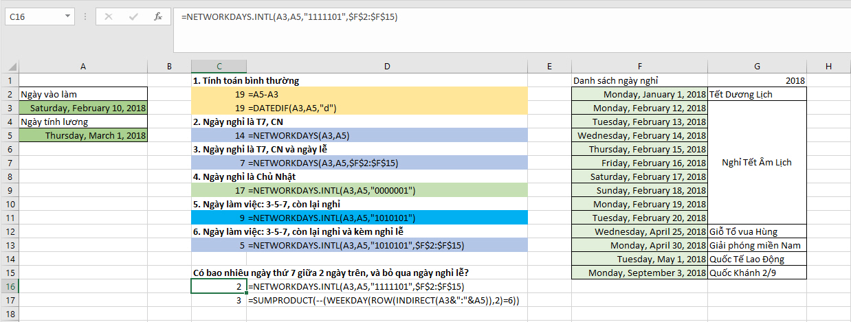 Tính Toán Ngày Làm Việc với Hàm WORKDAY.INTL trong Excel Tính Toán Ngày Làm Việc với Hàm WORKDAY.INTL trong Excel
