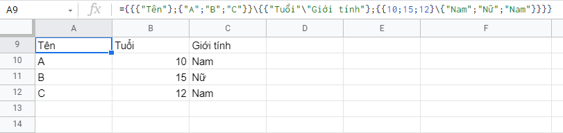 Ví dụ kết hợp nối và ghép