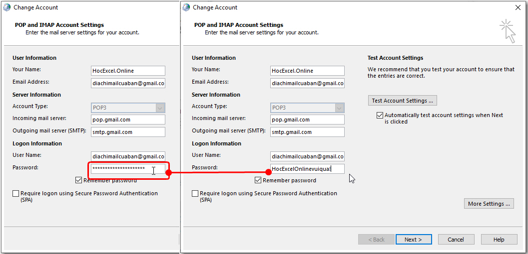 Hiển thị mật khẩu