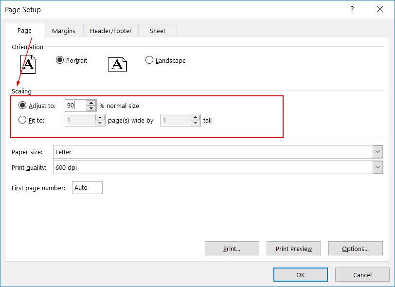 Thiết lập Scaling