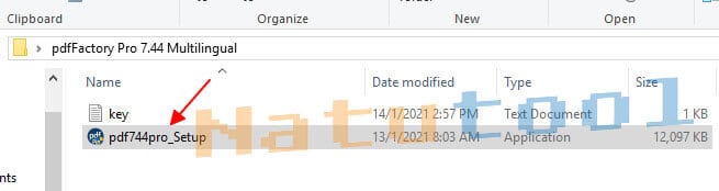 Chạy file setup pdfFactory Pro