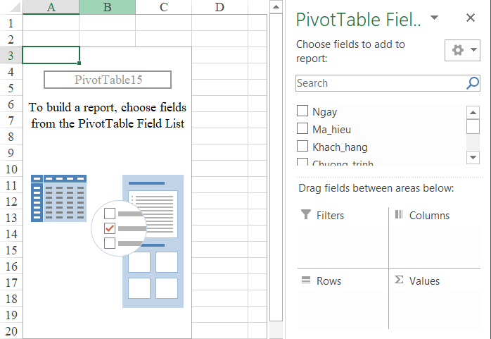 Giao diện PivotTable
