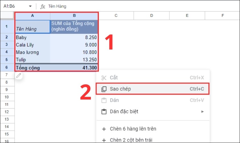 cách tạo nhiều pivot table trong cùng một sheet