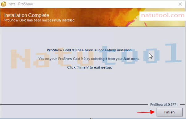 Hoàn tất cài đặt ProShow Gold