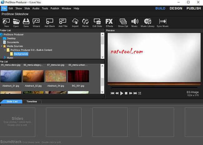 Giao diện Proshow Producer mới nhất