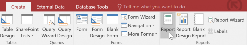 Lệnh Report trong Access