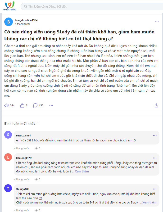 Một phản hồi khác về SLady