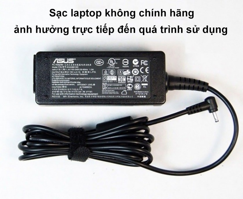 Sạc laptop không chính hãng, kém chất lượng