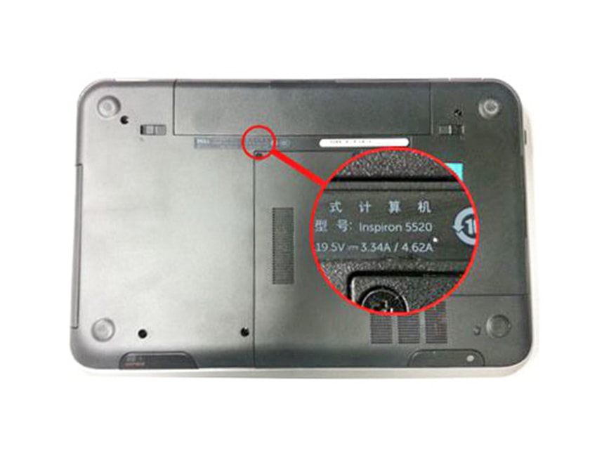 Thông số sạc trên laptop Dell.