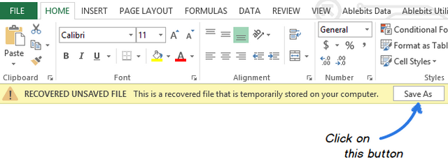 Hướng Dẫn Phục Hồi File Excel Chưa Lưu và Các Phiên Bản Trước Lưu file đã phục hồi