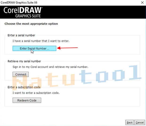 Nhập Serial Number Corel X6