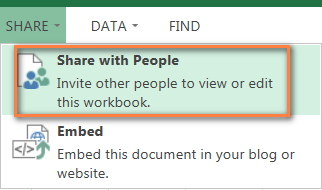 Chia sẻ bảng tính Excel Online