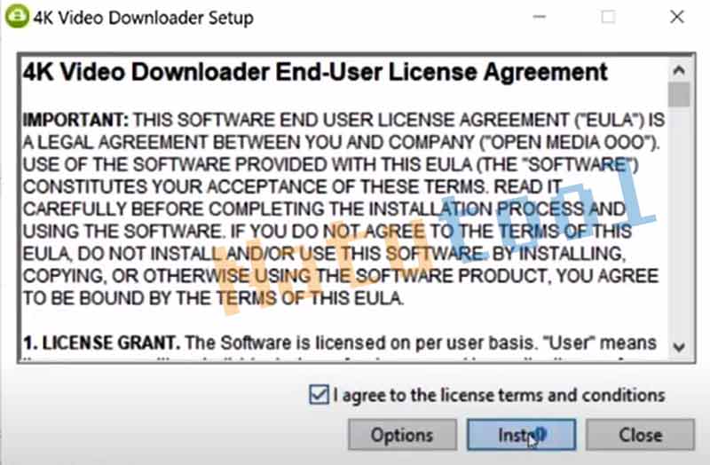 alt text: Bắt đầu cài đặt 4K Video Downloader
