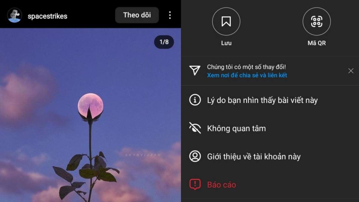 Sao chép liên kết ảnh trên Instagram